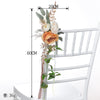 European Outdoor Party Wedding Gold Leaf Decoration Chair Back Flowers, CF17075