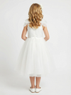 Elegant Tulle Flower Girl Dress with Soft Bow Shoulders