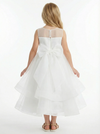 Ethereal Tulle Flower Girl Dress with Sheer Illusion Neckline