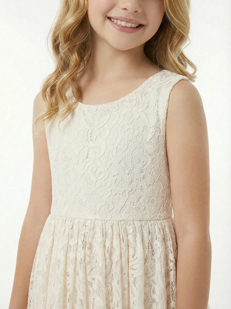 Sleeveless Princess Style Girls Formal Dress for Wedding Party