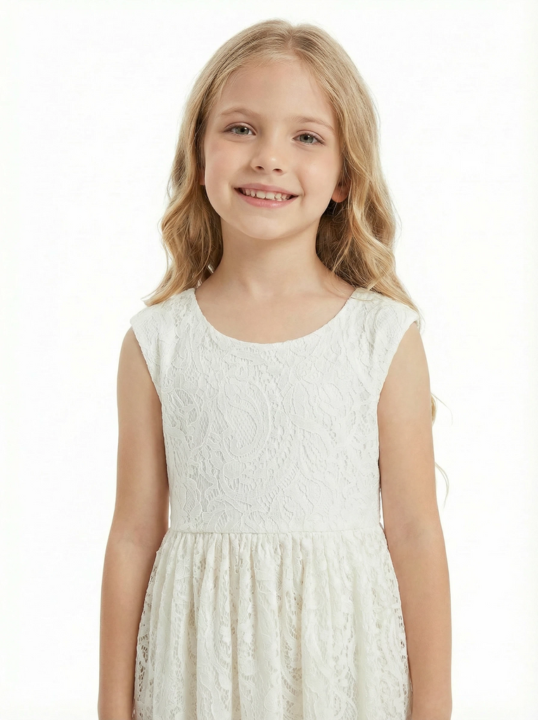 Sleeveless Princess Style Girls Formal Dress for Wedding Party