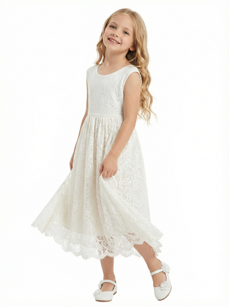Sleeveless Princess Style Girls Formal Dress for Wedding Party
