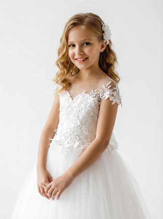 Spaghetti-Straps Princess Flower Dress Birthday Party Dresses