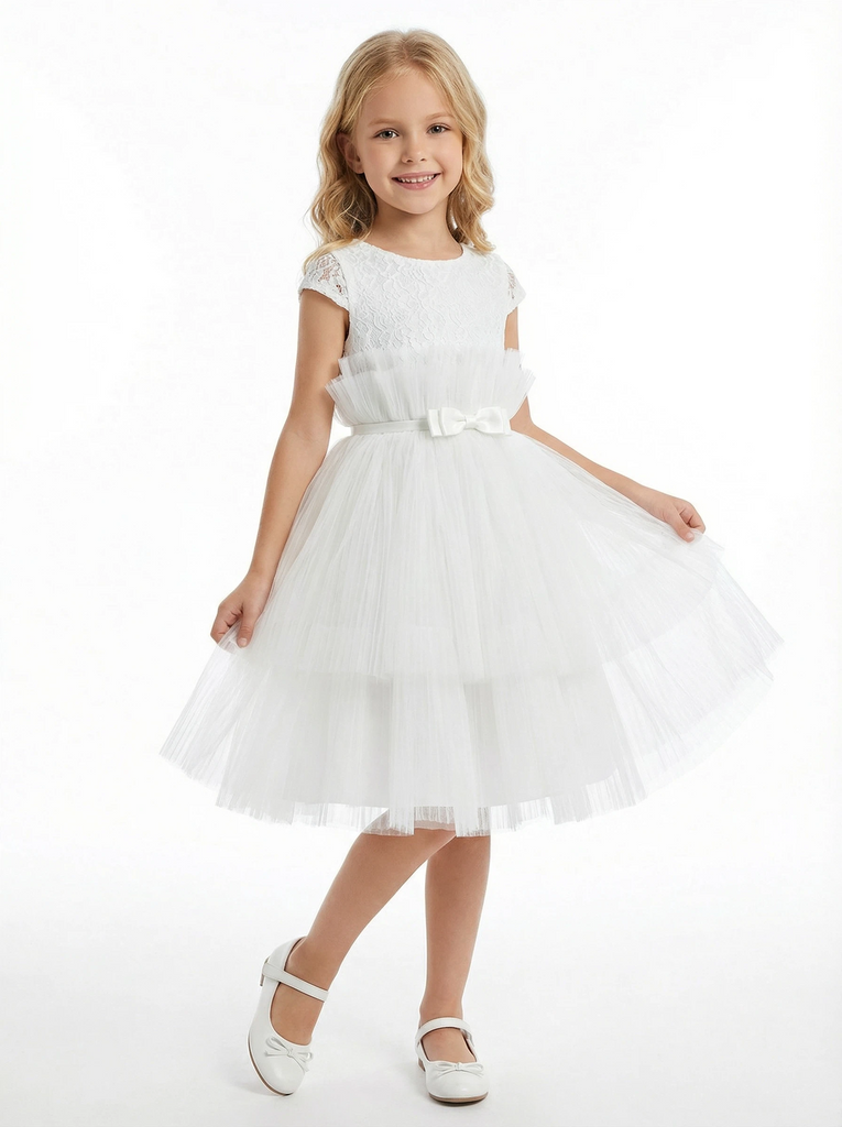 Spaghetti-Straps Princess Dress Flower Girl Dress Birthday Party Dresses
