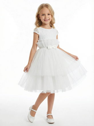 Spaghetti-Straps Princess Dress Flower Girl Dress Birthday Party Dresses