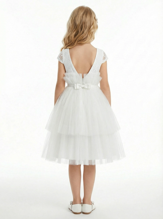 Spaghetti-Straps Princess Dress Flower Girl Dress Birthday Party Dresses