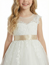 Lace Flower Dress Wedding  Flowers Pageant Dress Evening Gowns Birthday Party Dresses