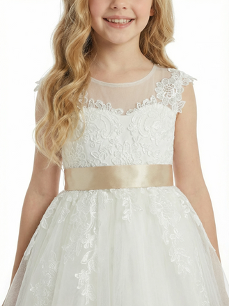 Lace Flower Dress Wedding  Flowers Pageant Dress Evening Gowns Birthday Party Dresses