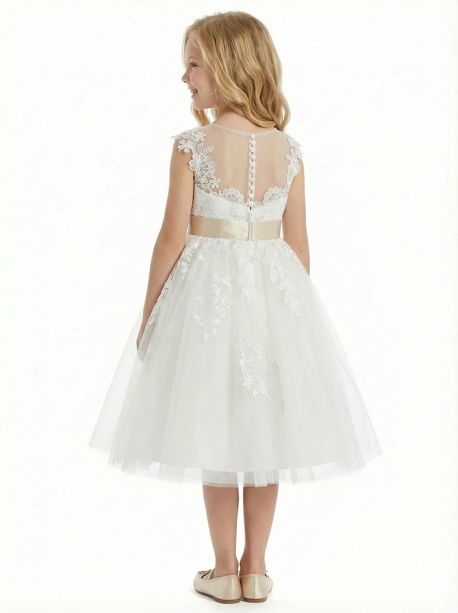 Lace Flower Dress Wedding  Flowers Pageant Dress Evening Gowns Birthday Party Dresses