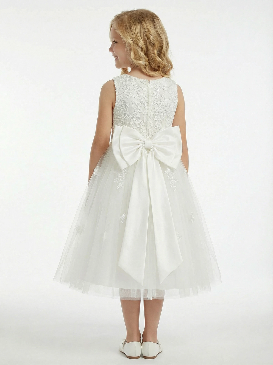 Wedding  Lace Flowers Pageant Dress Evening Gowns Birthday Party Dresses