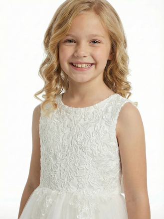 Wedding  Lace Flowers Pageant Dress Evening Gowns Birthday Party Dresses