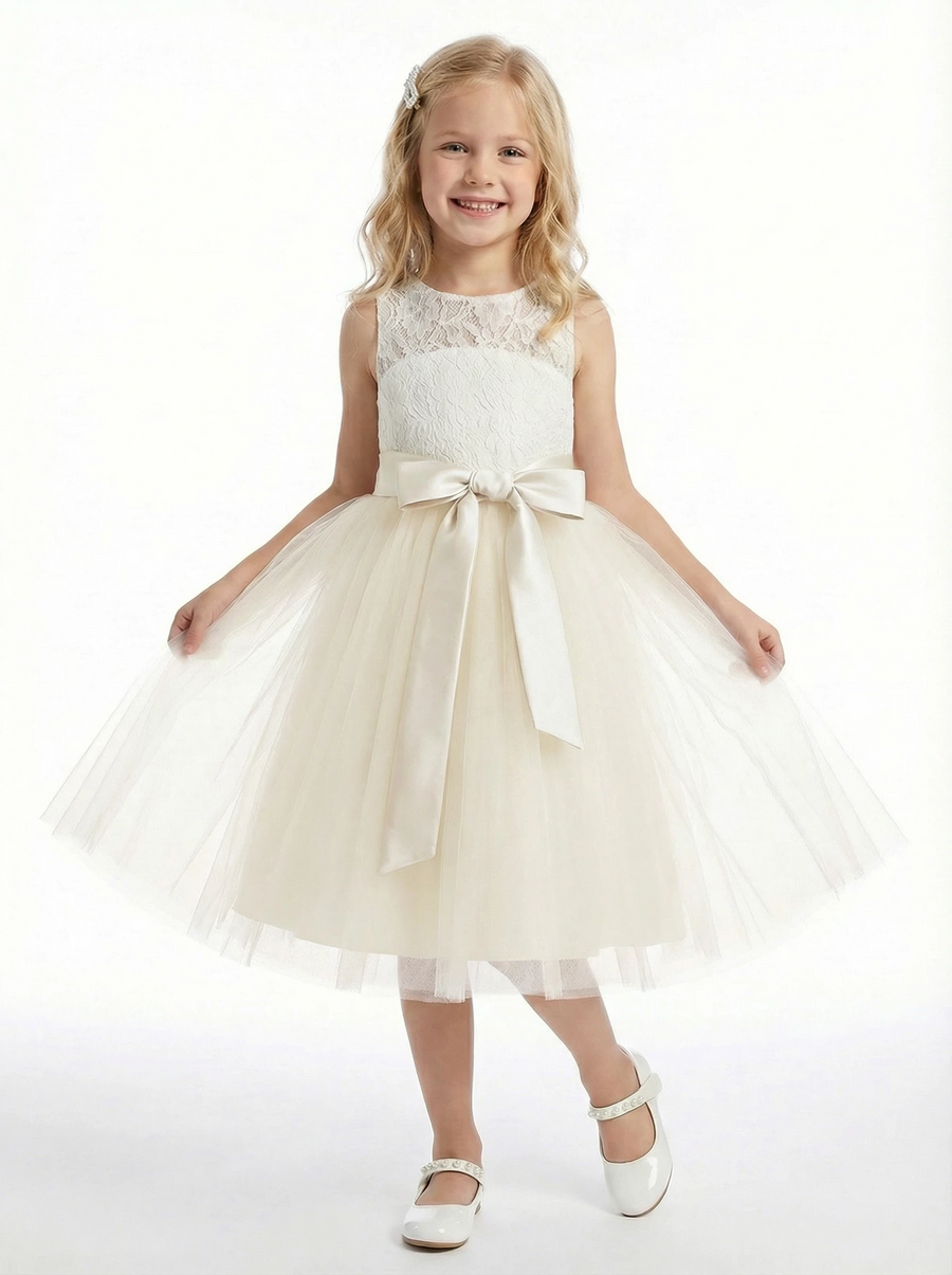 A Line Flower Dress Wedding  Lace Flowers Pageant Dress Evening Gowns Birthday Party Dresses