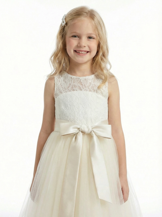 A Line Flower Dress Wedding  Lace Flowers Pageant Dress Evening Gowns Birthday Party Dresses