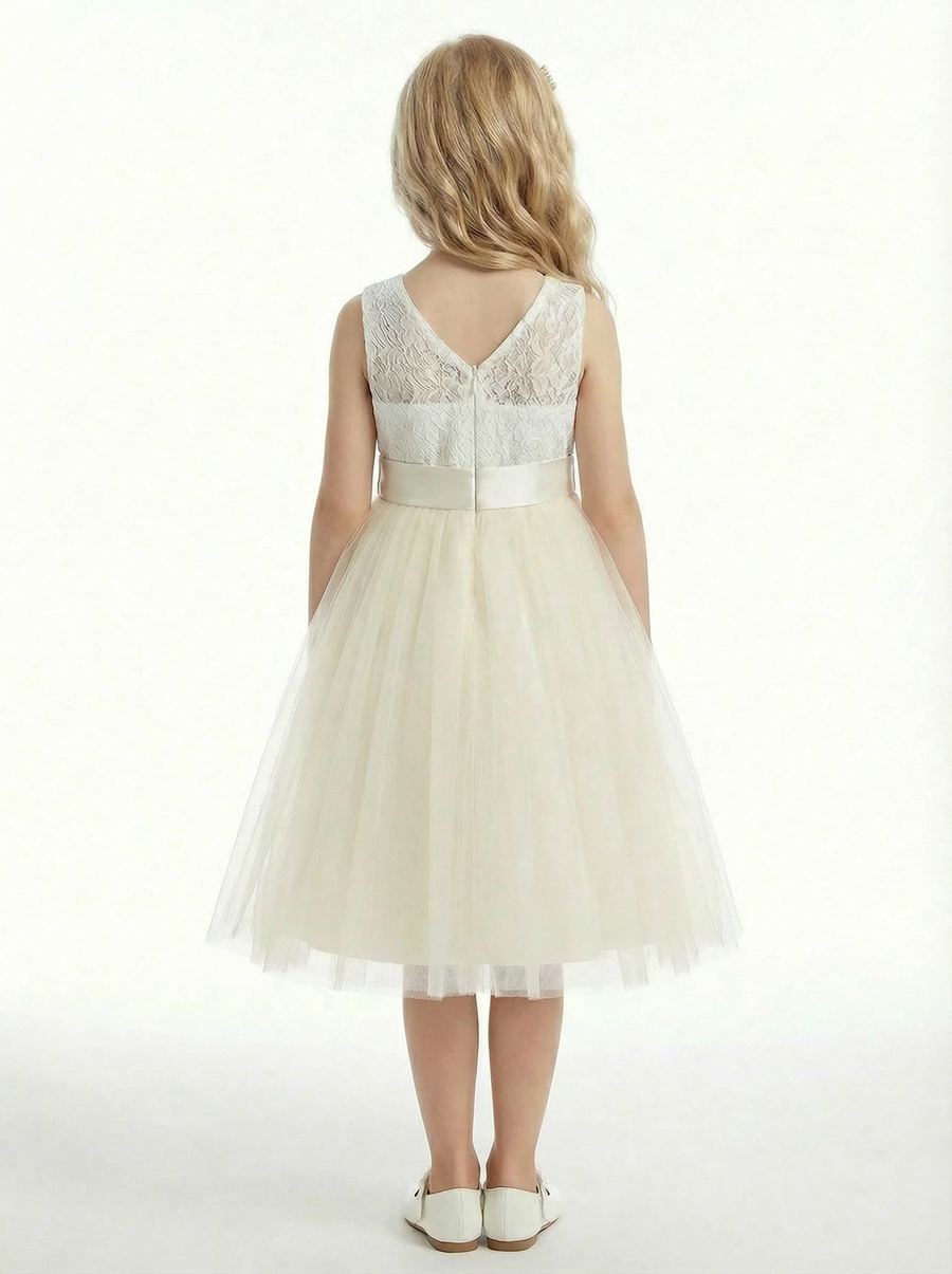 A Line Flower Dress Wedding  Lace Flowers Pageant Dress Evening Gowns Birthday Party Dresses
