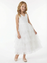 Lace Layered Tulle Princess Dress Flower Girl Dress Birthday Party Dresses