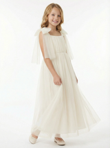 Tie Belt That Forms a Bow Tulle Floor-length Princess Dress Flower Girl Dress Birthday Party Dresses