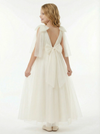 Tie Belt That Forms a Bow Tulle Floor-length Princess Dress Flower Girl Dress Birthday Party Dresses