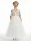 Tulle Sleeveless Lace Floor-length Princess Dress Flower Girl Dress Birthday Party Dresses