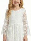 Lace Long Sleeves High-Low Princess Dress Flower Girl Dress Birthday Party Dresses