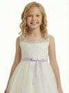 Ribbons Sleeveless Jewel Tulle A-line Princess Dress Flower Girl Dress Birthday Party Dresses