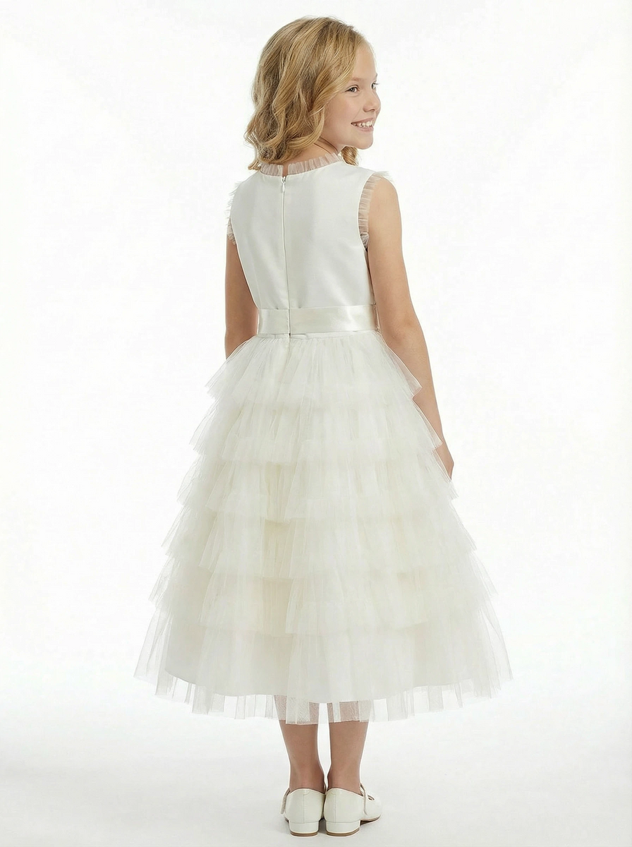Tulle Flower Girl Dress Wedding Flowers Pageant Dress Evening Gowns Birthday Party
