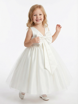 Wedding Flowers Pageant Dress Ladies Lace Flower Princess Dress Evening Gowns V Neck
