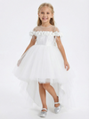 Hi-Low Toddler Bridesmaid Wedding Flowers Pageant Dress Flower Princess Dress Evening