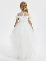 Hi-Low Toddler Bridesmaid Wedding Flowers Pageant Dress Flower Princess Dress Evening