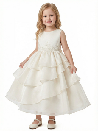 Lace Bodice Flower Girl For Wedding Party