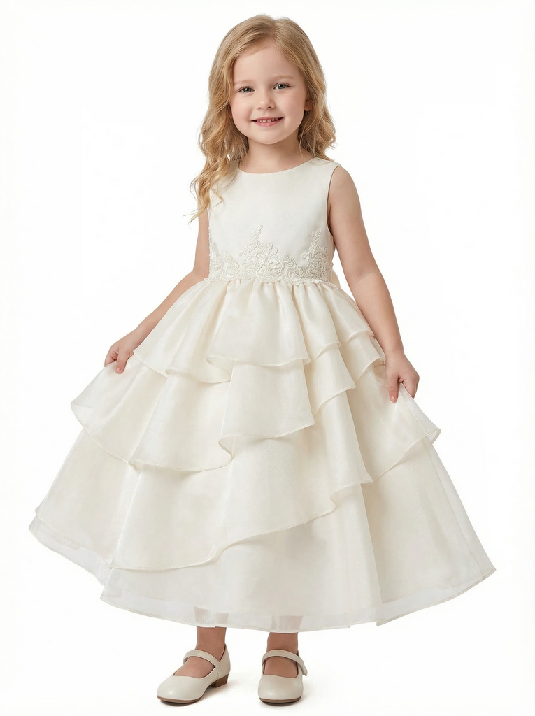 Lace Bodice Flower Girl For Wedding Party