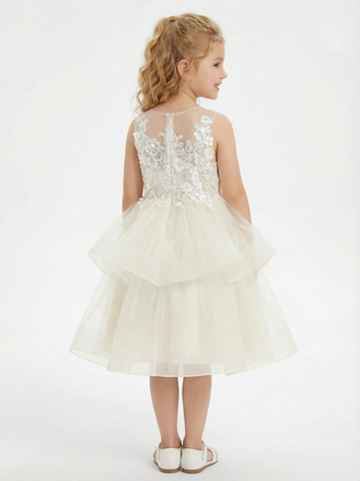 Lacey Bell Communion Dress For Wedding  Flowers Pageant Dress Evening Gowns