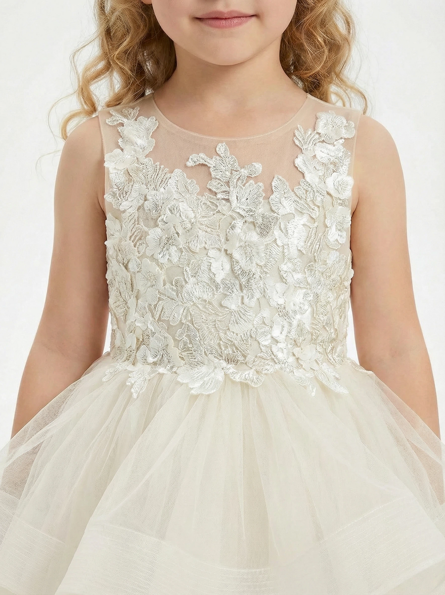 Lacey Bell Communion Dress For Wedding  Flowers Pageant Dress Evening Gowns
