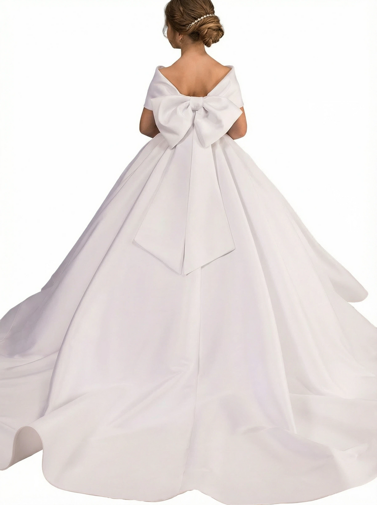 Toddler Bridesmaid Dresses for Children Wedding Flowers Dress Flower Princess Off Shoulder