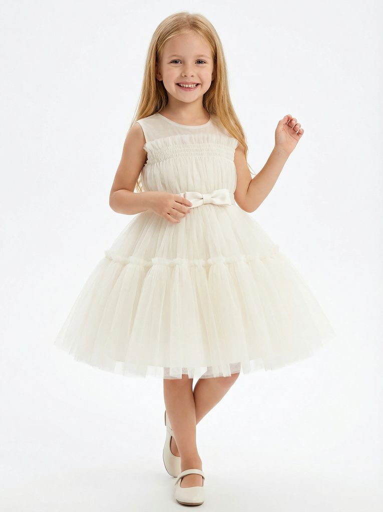 Lovely Wedding Flowers Girl Gowns Pageant Dress Flower Princess Dress for Wedding Tulle