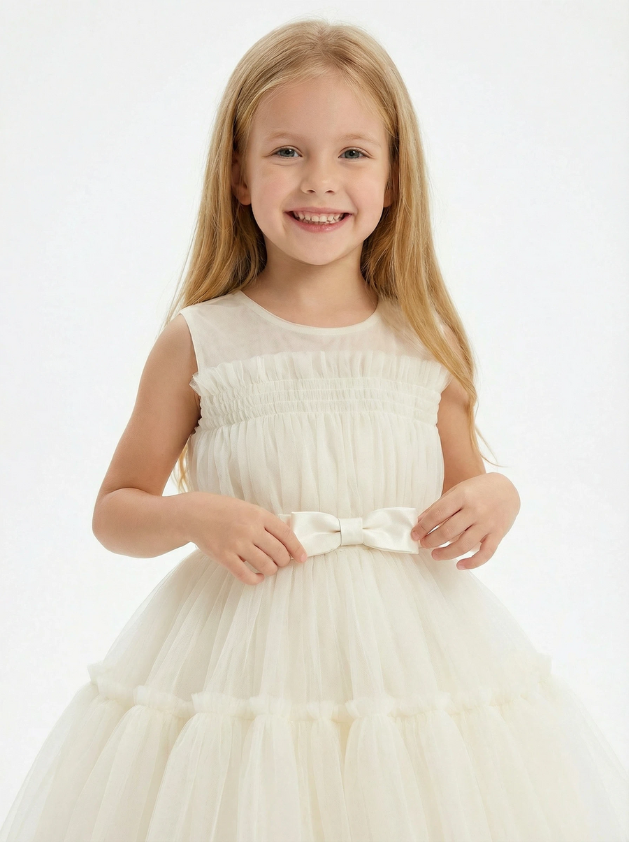 Lovely Wedding Flowers Girl Gowns Pageant Dress Flower Princess Dress for Wedding Tulle