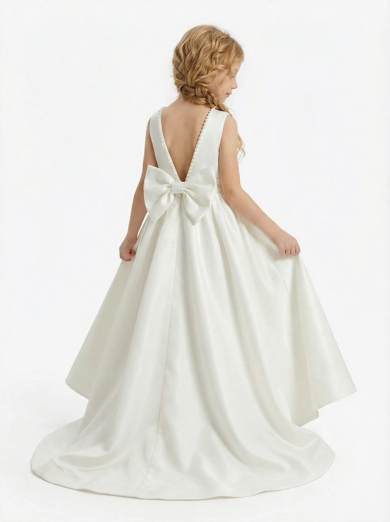 Wedding Flowers Girl Gowns Beaded Pageant Dress Flower Princess Dress Princess