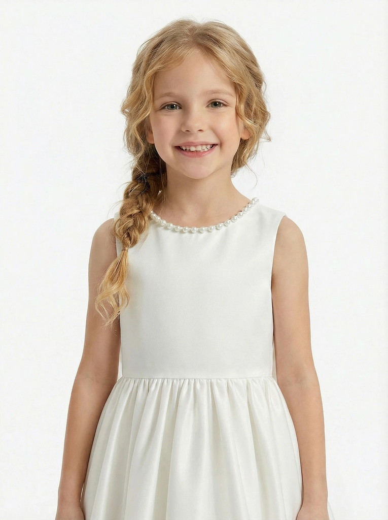 Wedding Flowers Girl Gowns Beaded Pageant Dress Flower Princess Dress Princess