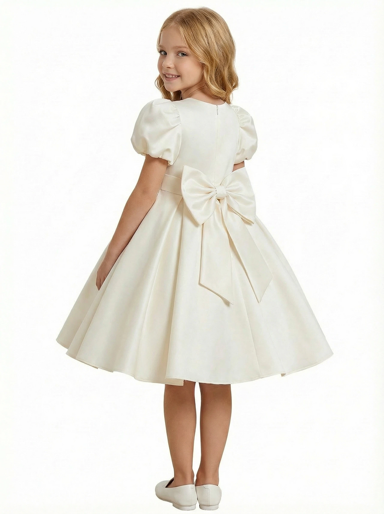 Wedding Flowers Girl Gowns Knee Length Pageant Dress Flower Toddler Bridesmaid Princess Dress