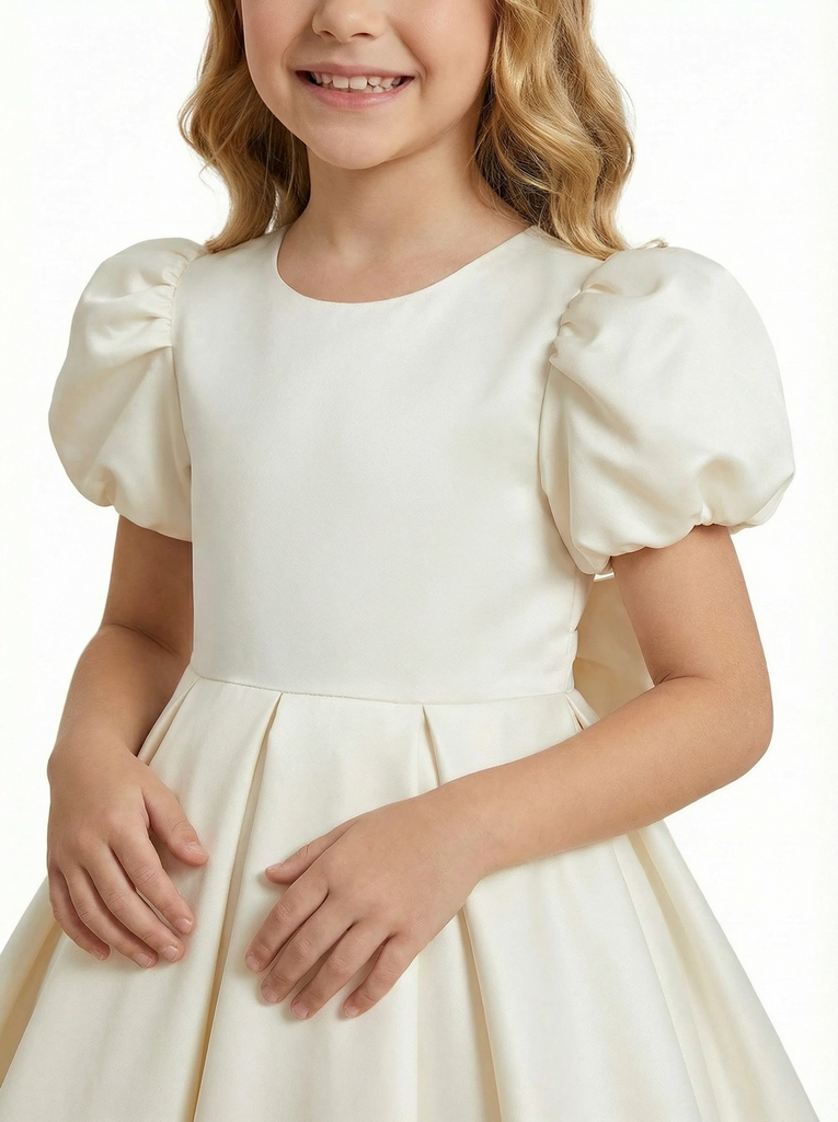 Wedding Flowers Girl Gowns Knee Length Pageant Dress Flower Toddler Bridesmaid Princess Dress