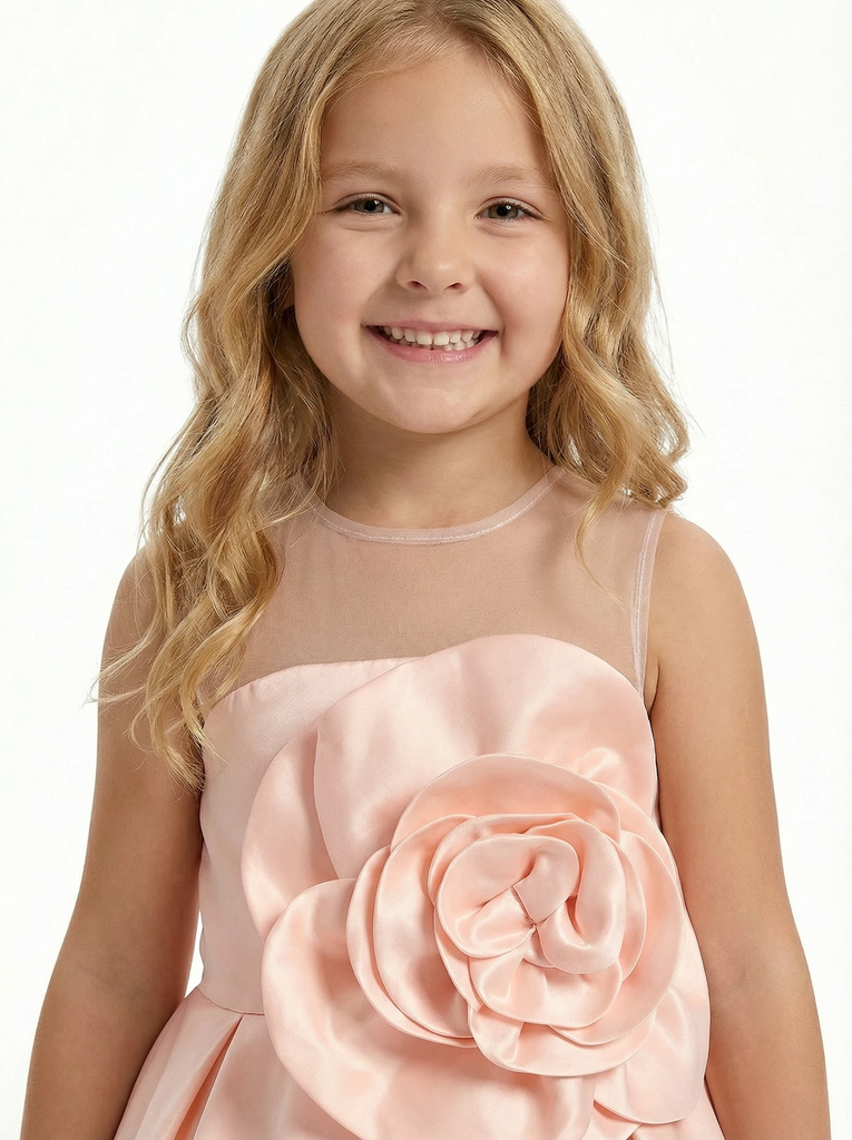 Wedding Flowers Girl Gowns Knee Length Pageant Dress Flower Princess Dresses Gowns