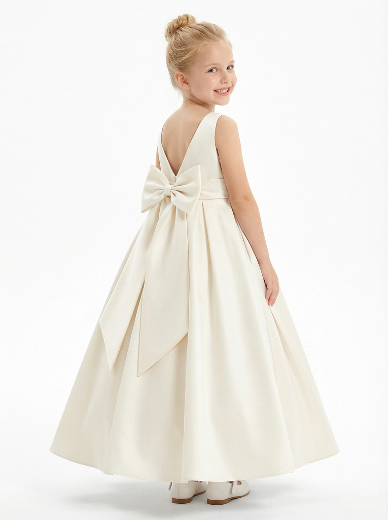 Wedding Flowers Girl Baby Gowns Floor Length Pageant Dress Flower Princess Gowns