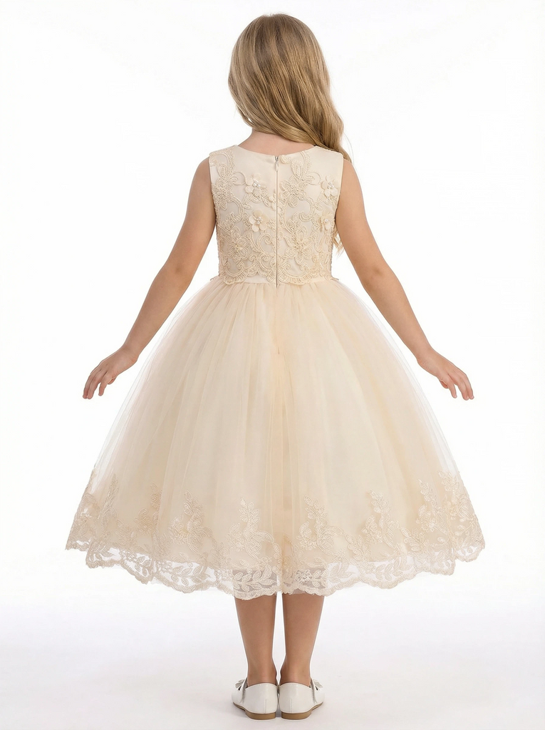 Flower Princess Dress Childrens Communion Pageant Dress Flower Dresses for Wedding