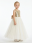 Wedding Flowers Girl Gowns Sequin Little Flowers Communion Wear Flower Princess Dress