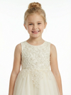 Hi-Low Lace Flower Princess Dress Girls Wedding Party Dress Sleeveless Elegant A-Line Wedding