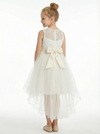 Hi-Low Lace Flower Princess Dress Girls Wedding Party Dress Sleeveless Elegant A-Line Wedding