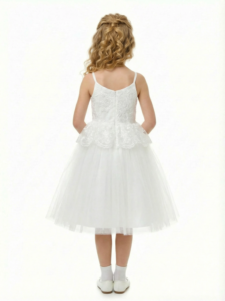 Lace Wedding Flowers Girl Gowns Boho Bridemaid Pageant Dress Flower Princess Dress Gowns