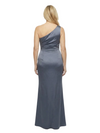 Unique One Shoulder Satin Long Mother of The Bride Dresses With Slit