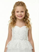 Lace Wedding Flowers Girl Gowns Boho Bridemaid Pageant Dress Flower Princess Dress Gowns