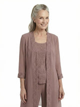 ChicSew Modern Three Piece Pant Suit Beading Chiffon For Mother Of The Bride