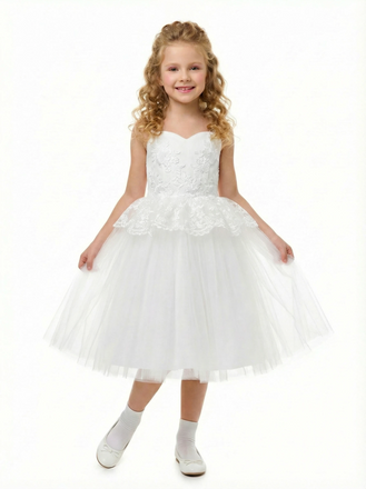 Lace Wedding Flowers Girl Gowns Boho Bridemaid Pageant Dress Flower Princess Dress Gowns